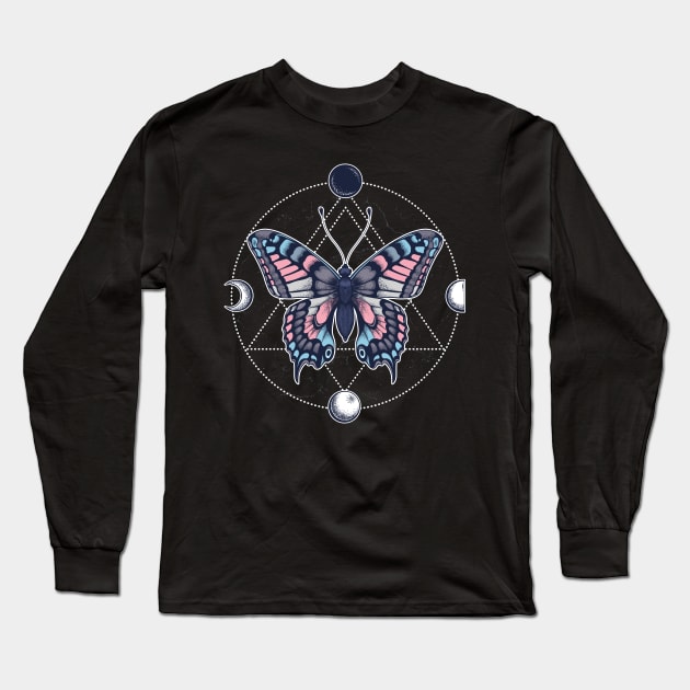 Transgender Butterfly Long Sleeve T-Shirt by Psitta